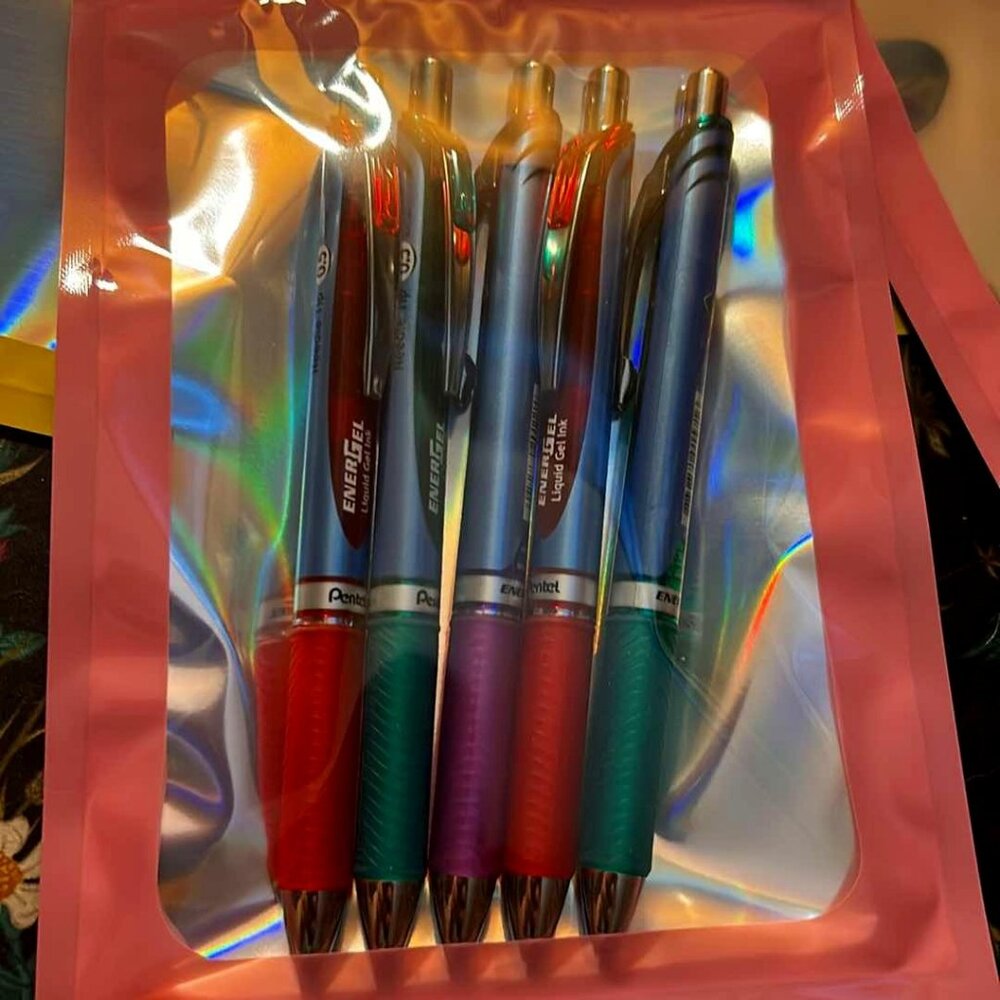 Pentel Energel Gel Pens - Needle Tip - (5ct) - NEW